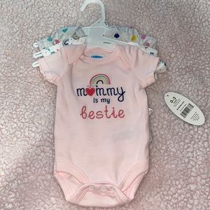 Baby girl onesies 0-3 Months new 3 pack